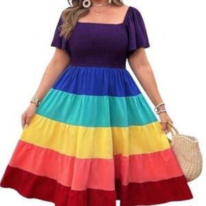 Colorful Rainbow Kids Dress